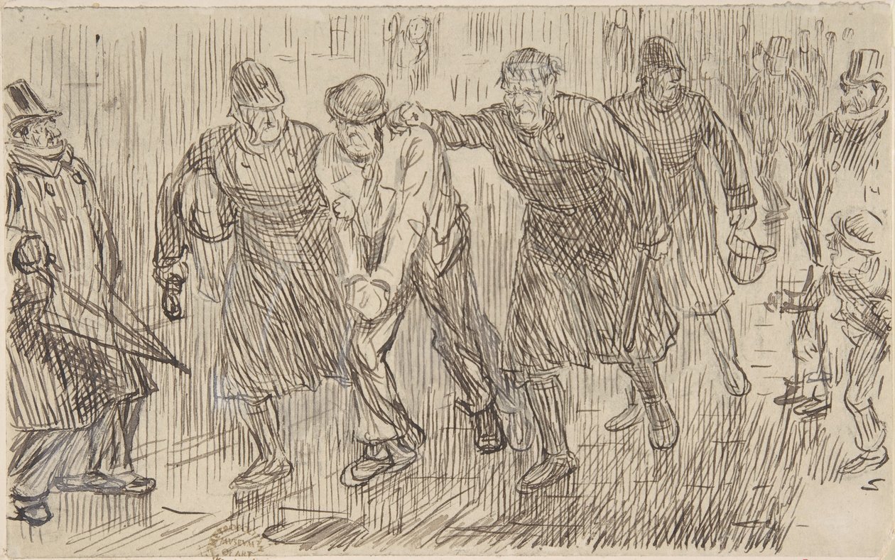 Pensiero felice per Punch, 16 dicembre 1876 da Charles Samuel Keene