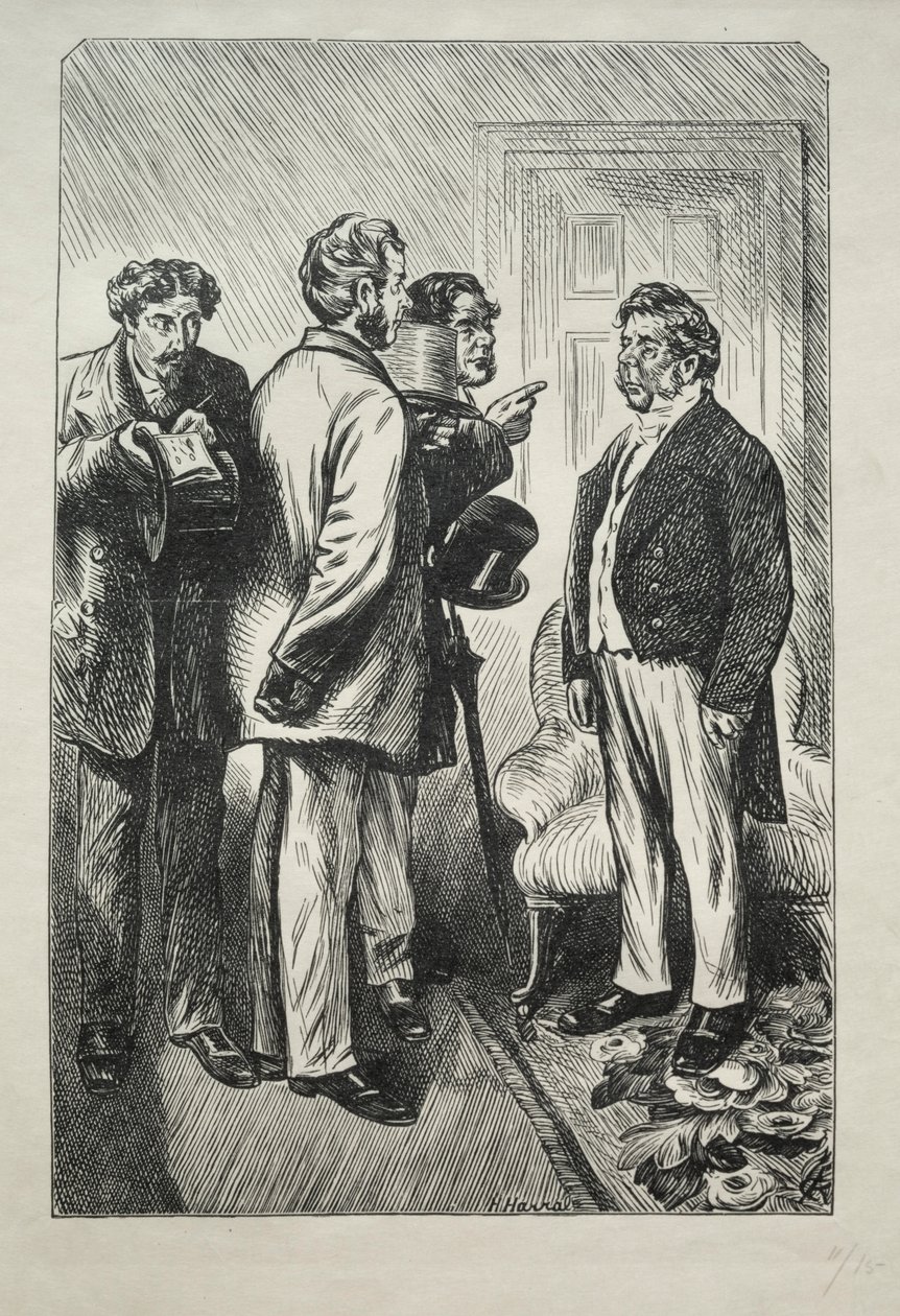 Il nostro tacchino di Natale, il signor Bobsby preoccupato, 1868 da Charles Samuel Keene