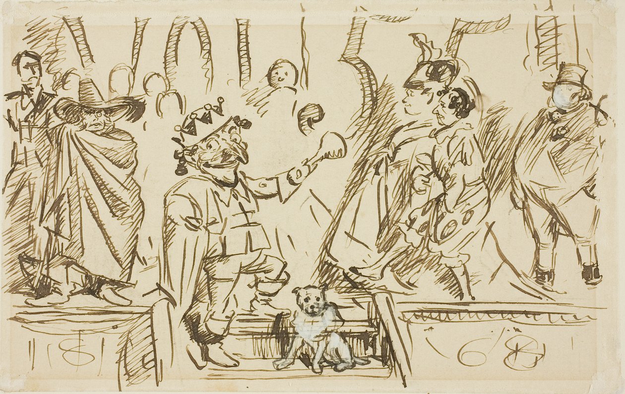 Studio per la pagina del titolo, da Punch, Volume 55 da Charles Samuel Keene