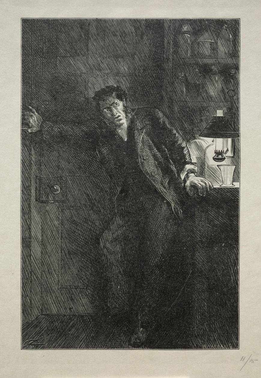 Il Cappotto con la Fodera di Pelliccia da Charles Samuel Keene