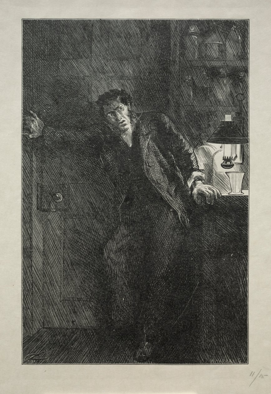 Il cappotto con la fodera di pelliccia, 1869 da Charles Samuel Keene