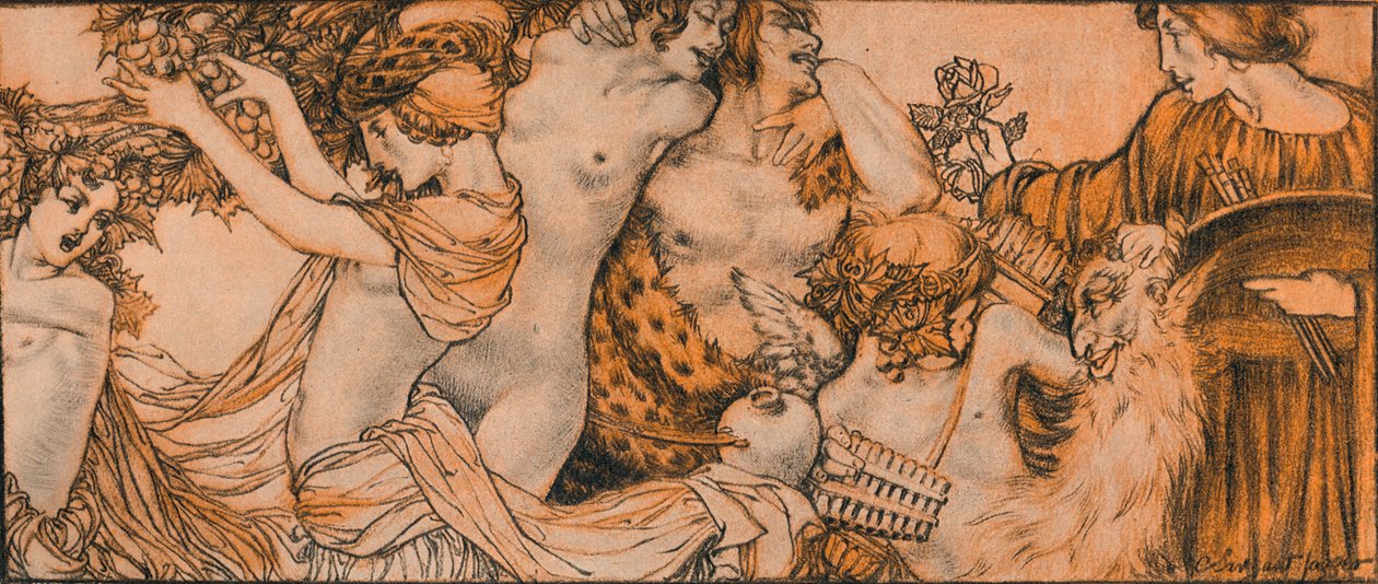 Illustrazione dal Rubaiyat di Omar Khayyam, c20 secolo 1914-1915 da Charles Sergeant Jagger