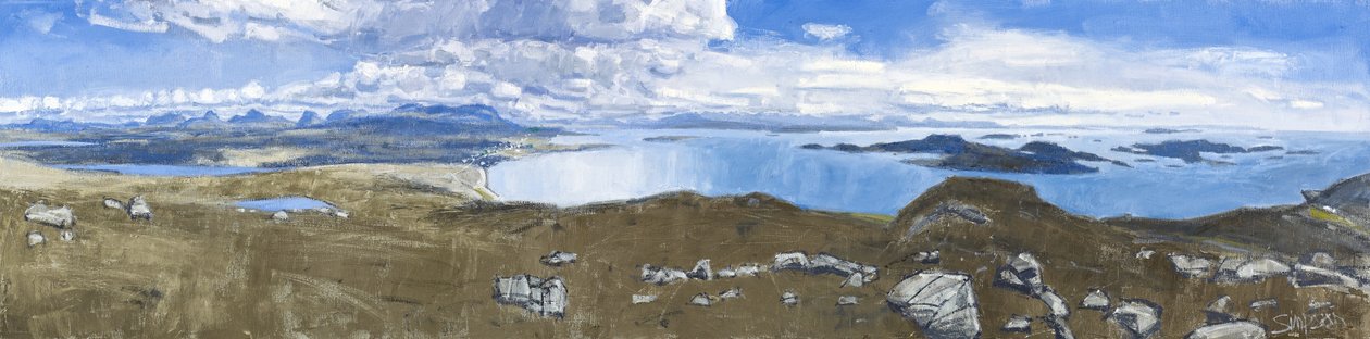 Panorama di Achiltibuie, 2011 (olio su tela) da Charles Simpson