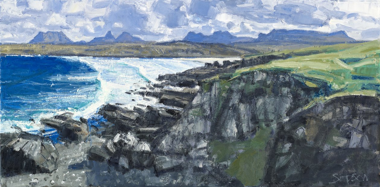 Baia di Achnahaird, 2011 (olio su tela) da Charles Simpson