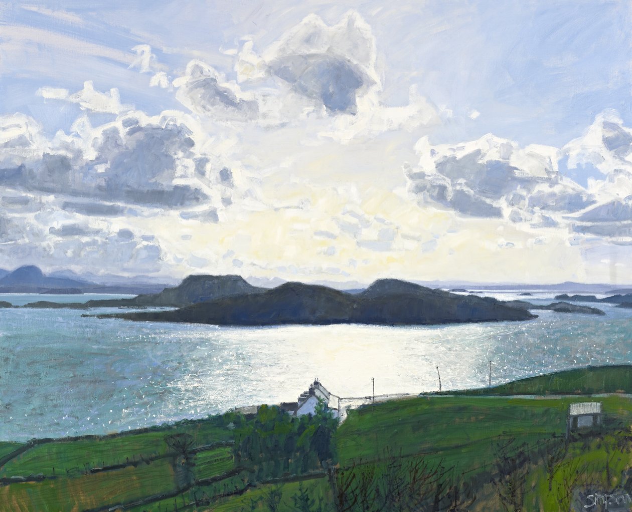 Luce abbagliante, Tanera Mor, 2011 (olio su tela) da Charles Simpson