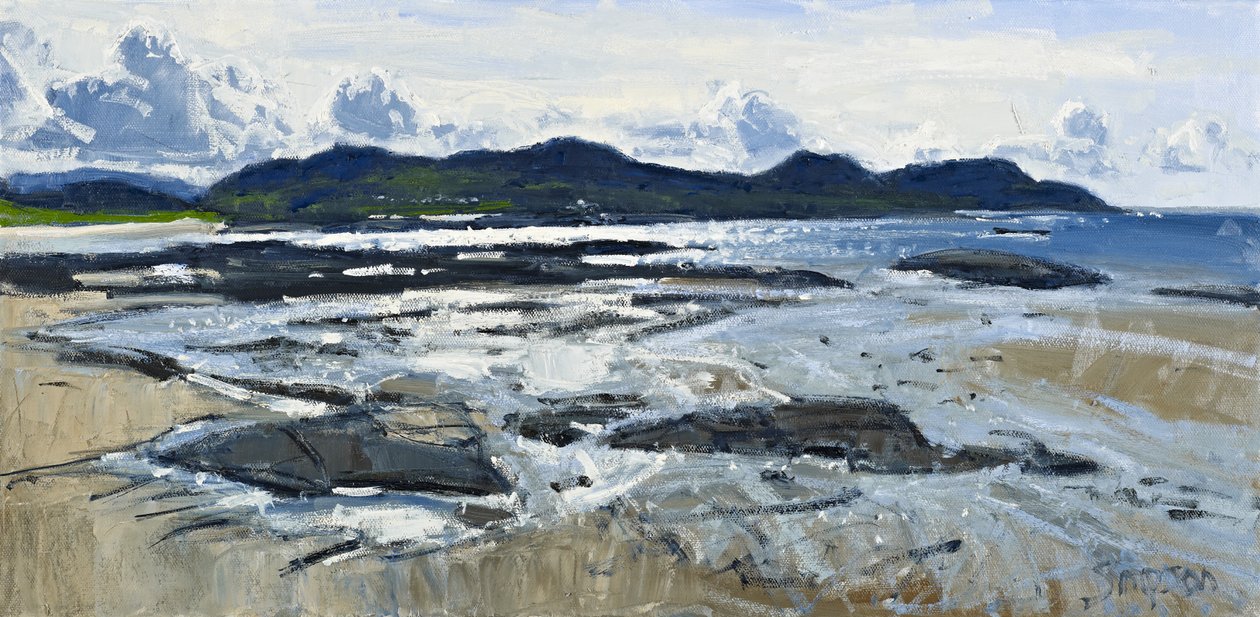Bassa marea, Portuairk, 2010 (olio su tela) da Charles Simpson