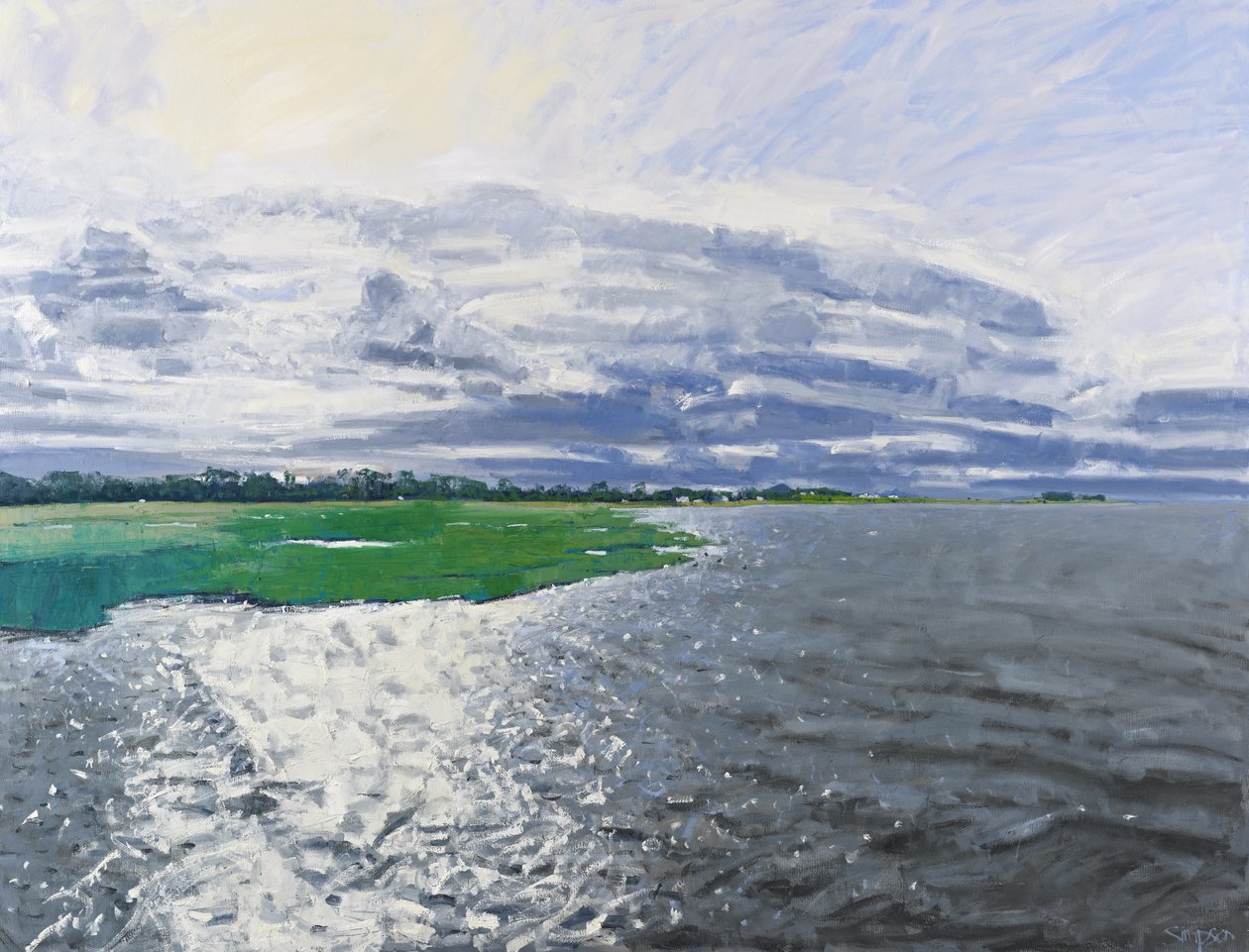 Luce di ottobre, Aberlady, 2012 (olio su tela) da Charles Simpson