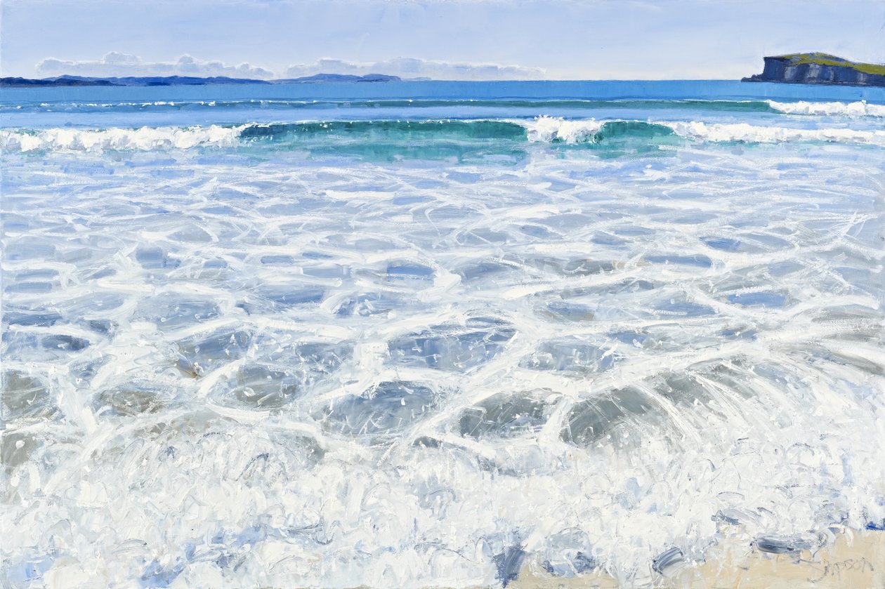 Oldshoremore Sea, 2010 (olio su tela) da Charles Simpson