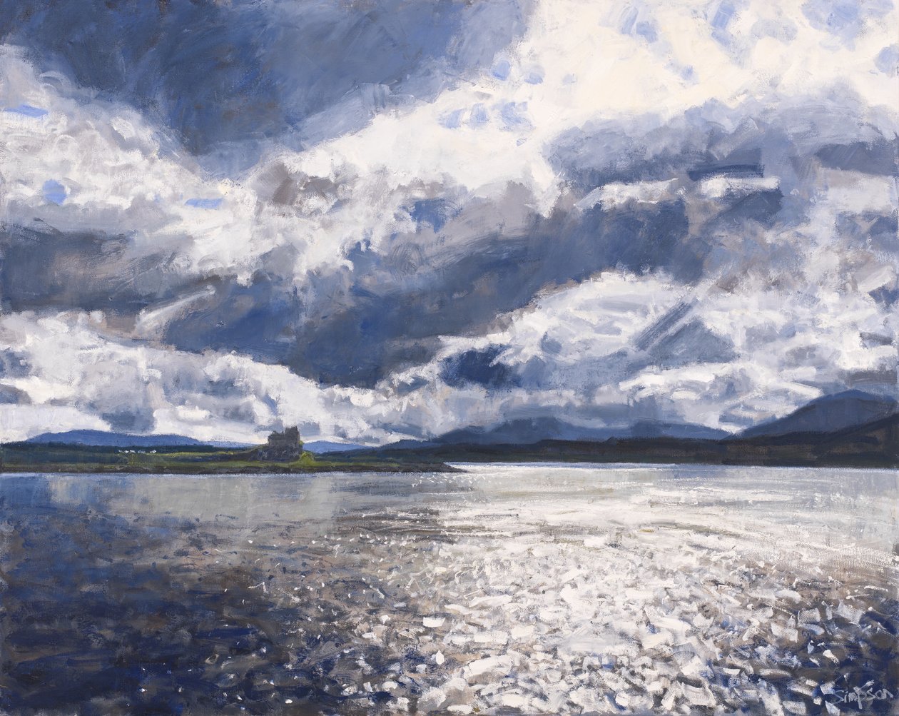 Passing Duart, 2017 (olio su tela) da Charles Simpson