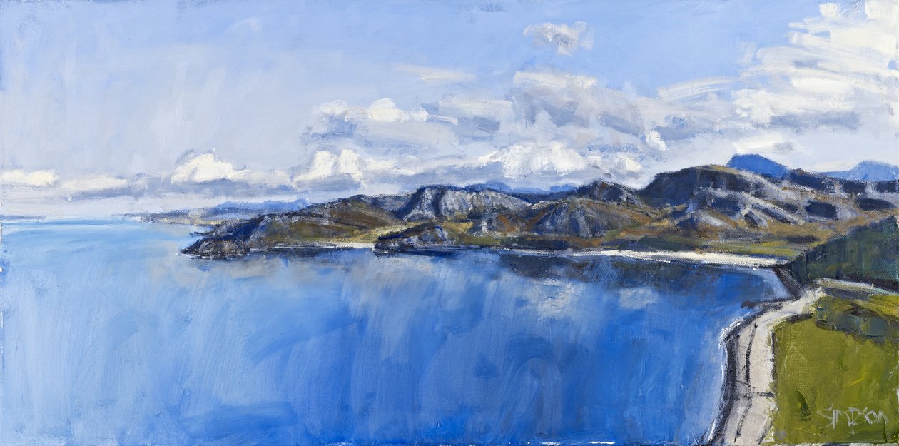 Riflessi del mare, Gruinard, 2011 (olio su tela) da Charles Simpson