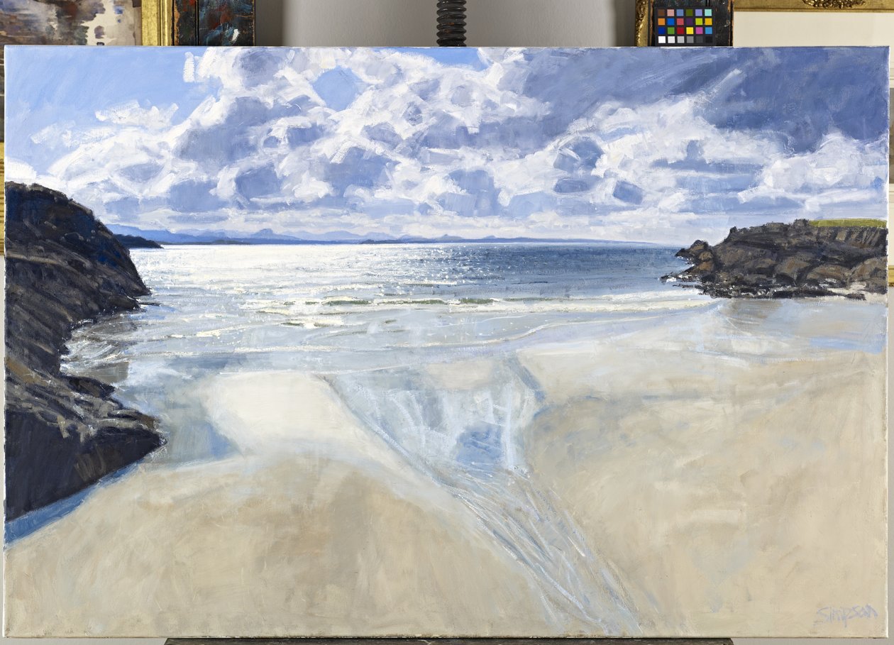 Sud, Achiltibuie lontano, 2011 (olio su tela) da Charles Simpson
