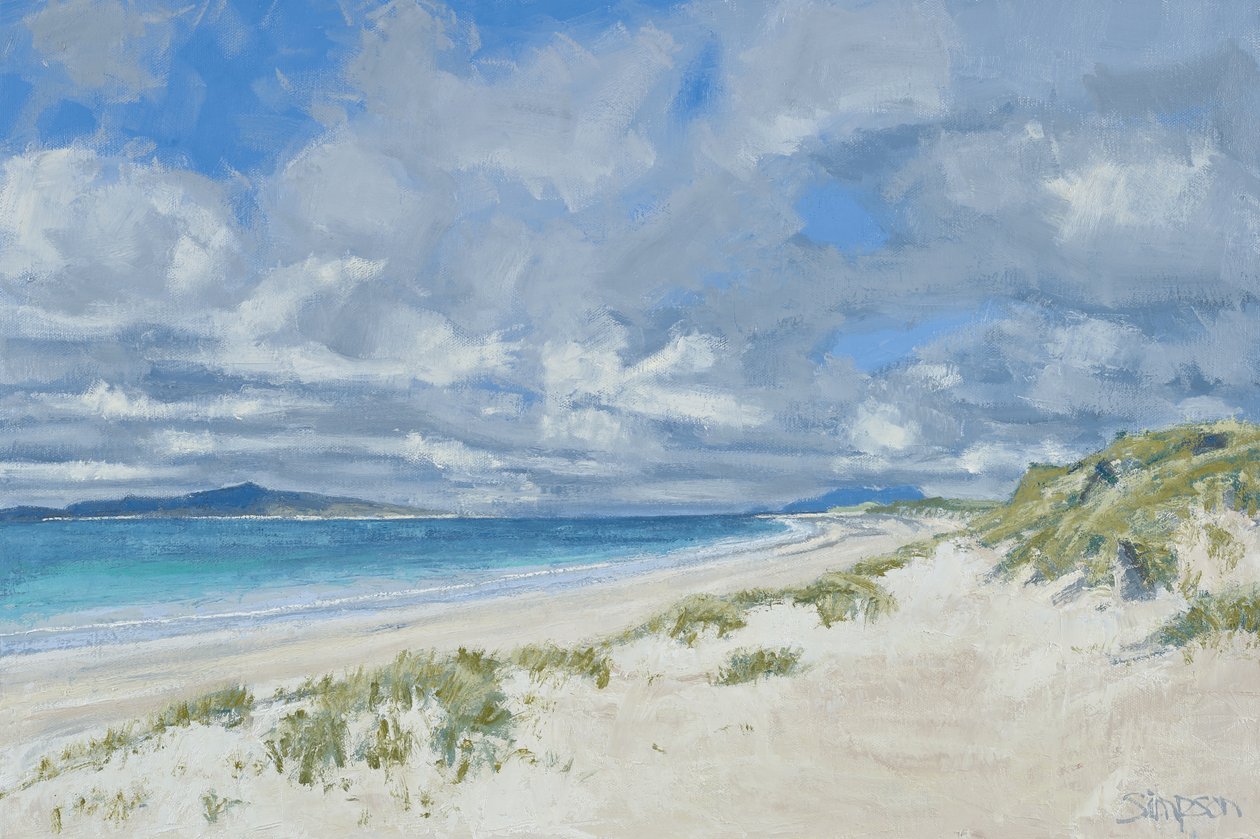 West Beach, Berneray, 2013 (olio su tela) da Charles Simpson
