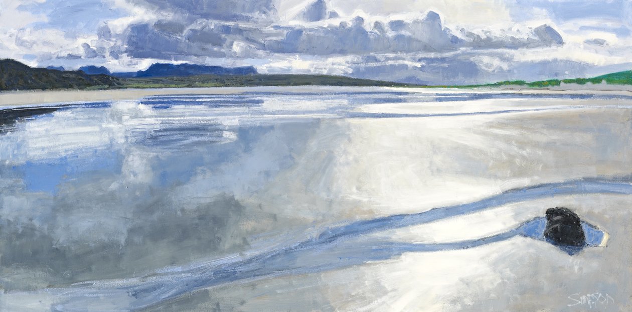 Wet Sands, Achnahaird, 2011 (olio su tela) da Charles Simpson
