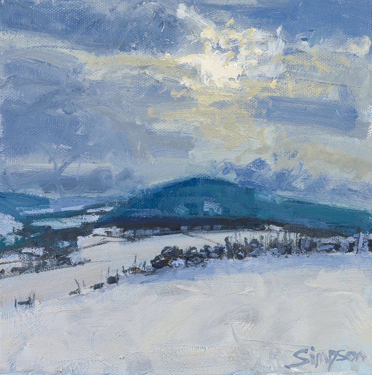 Winter Hill, 2015 (olio su tela) da Charles Simpson