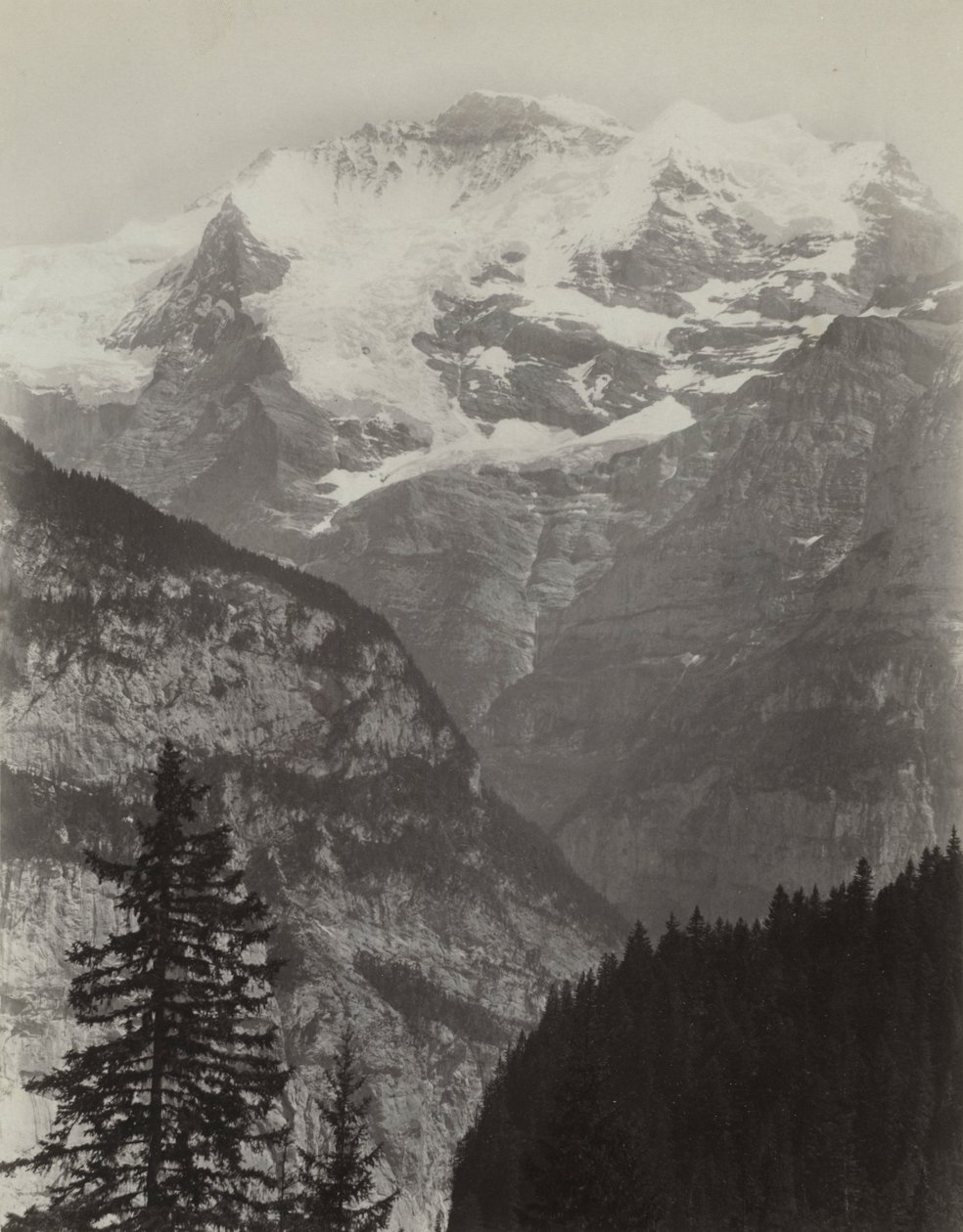 Jungfrau, vista da Mürren, Svizzera, c. 1860 da Charles Soulier