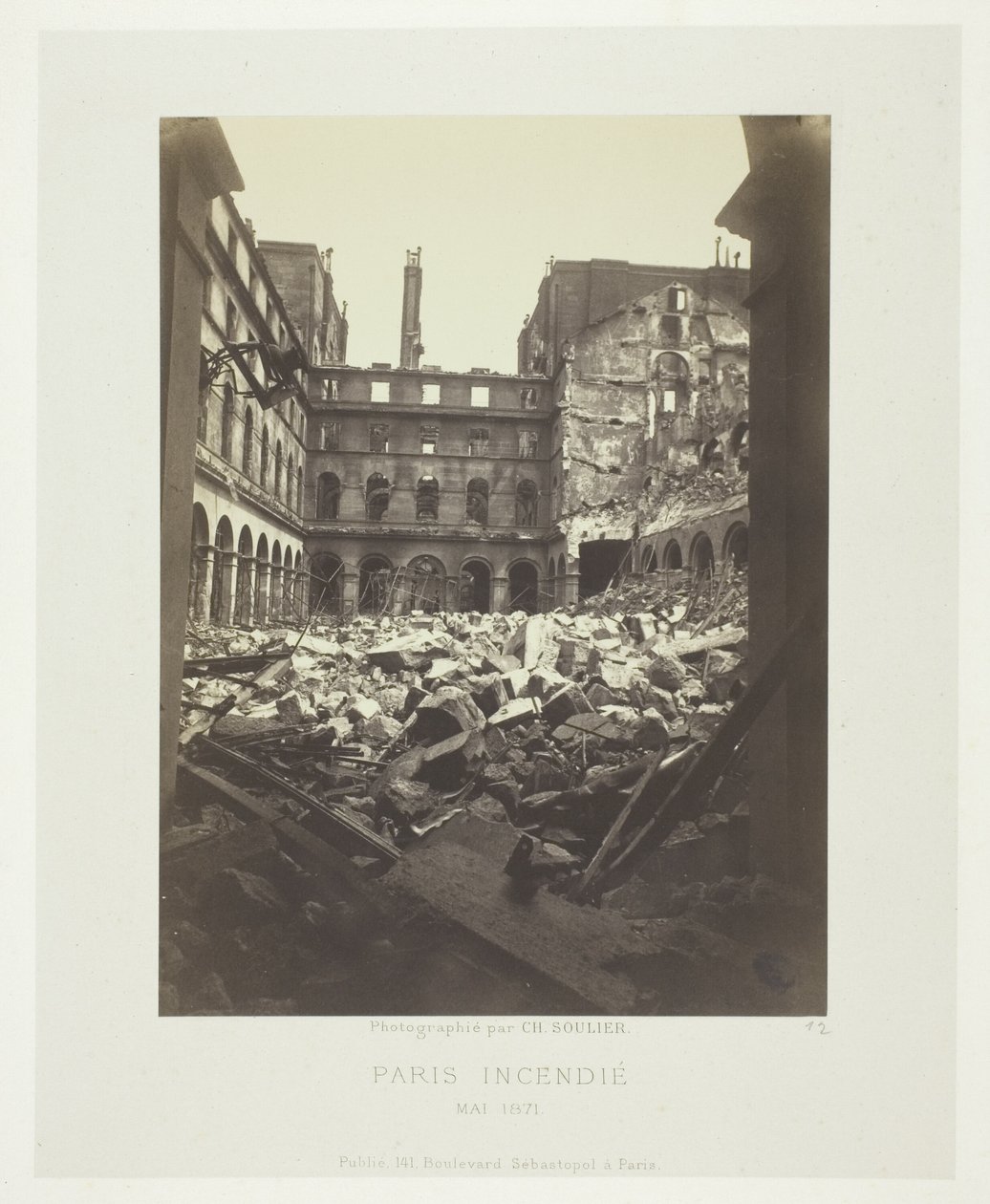 Incendio di Parigi (Interno del Ministero delle Finanze) da Charles Soulier