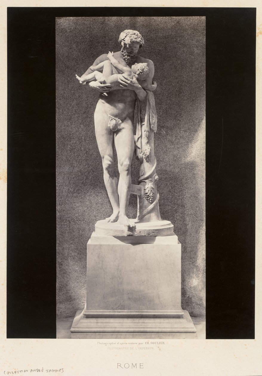 Silenus che tiene il bambino Dioniso, Museo del Louvre, Parigi, c. 1860s da Charles Soulier