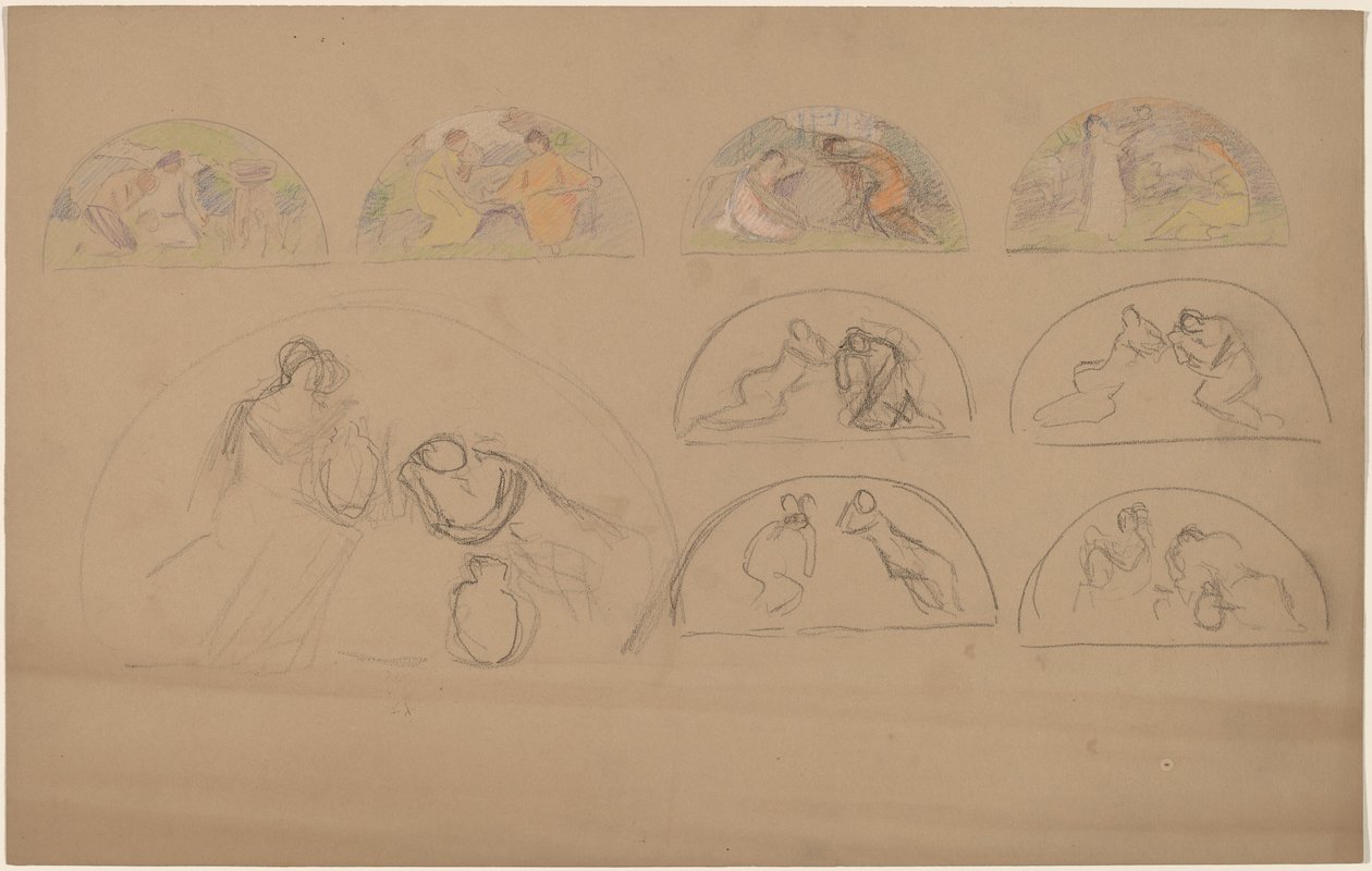 Studi per lunette da Charles Sprague Pearce