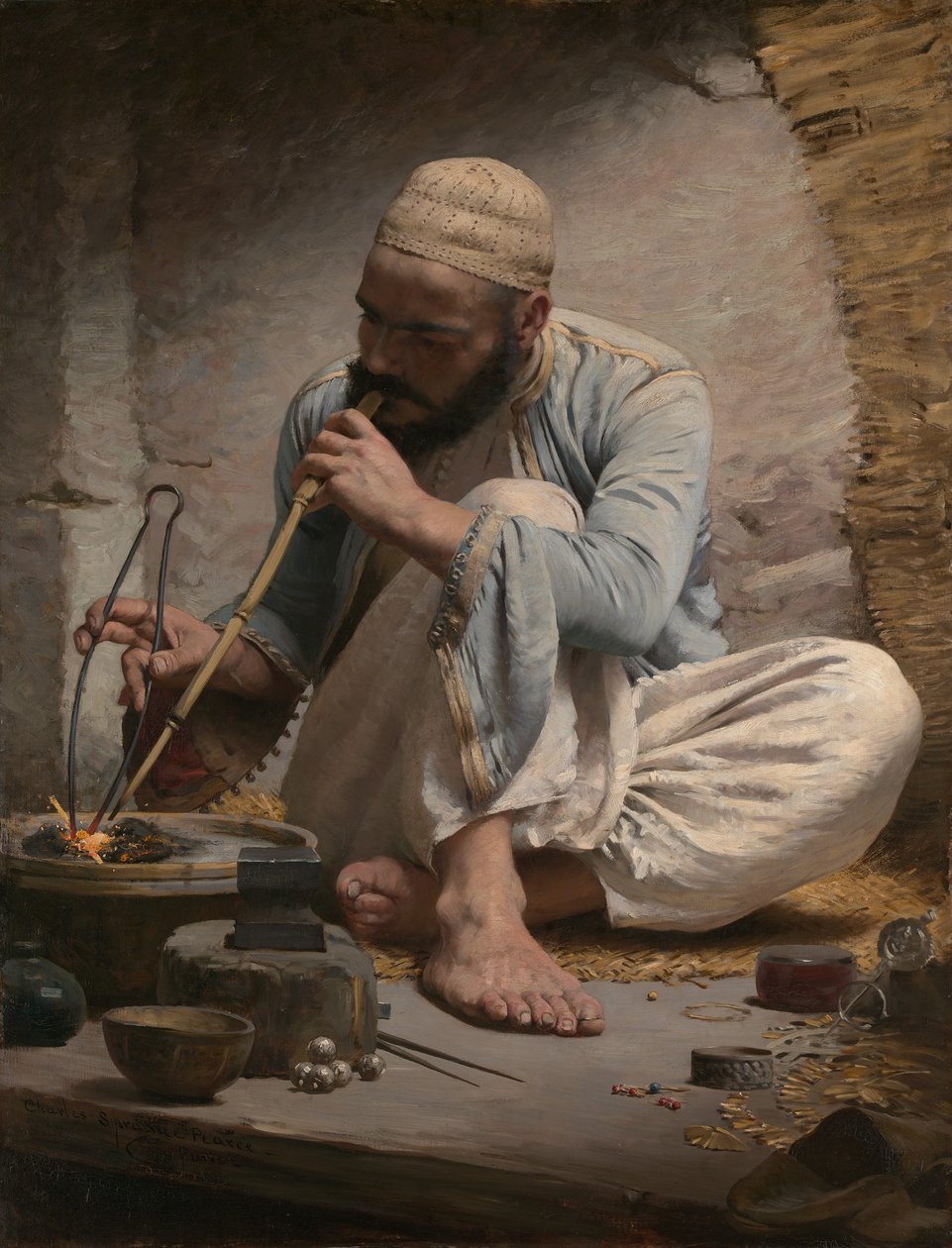 Il gioielliere arabo, ca. 1882 da Charles Sprague Pearce