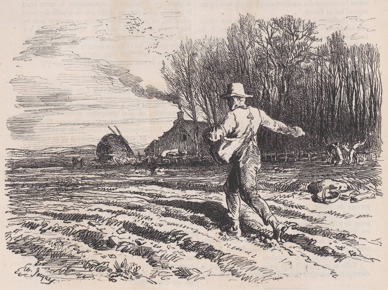 Spargimento di semi, da Le Magasin Pittoresque da Charles Tamisier