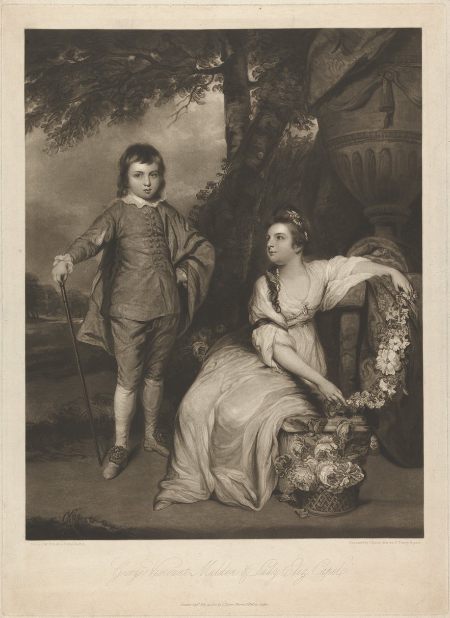 George, visconte di Malden, e Lady Elizabeth Capel da Charles Turner