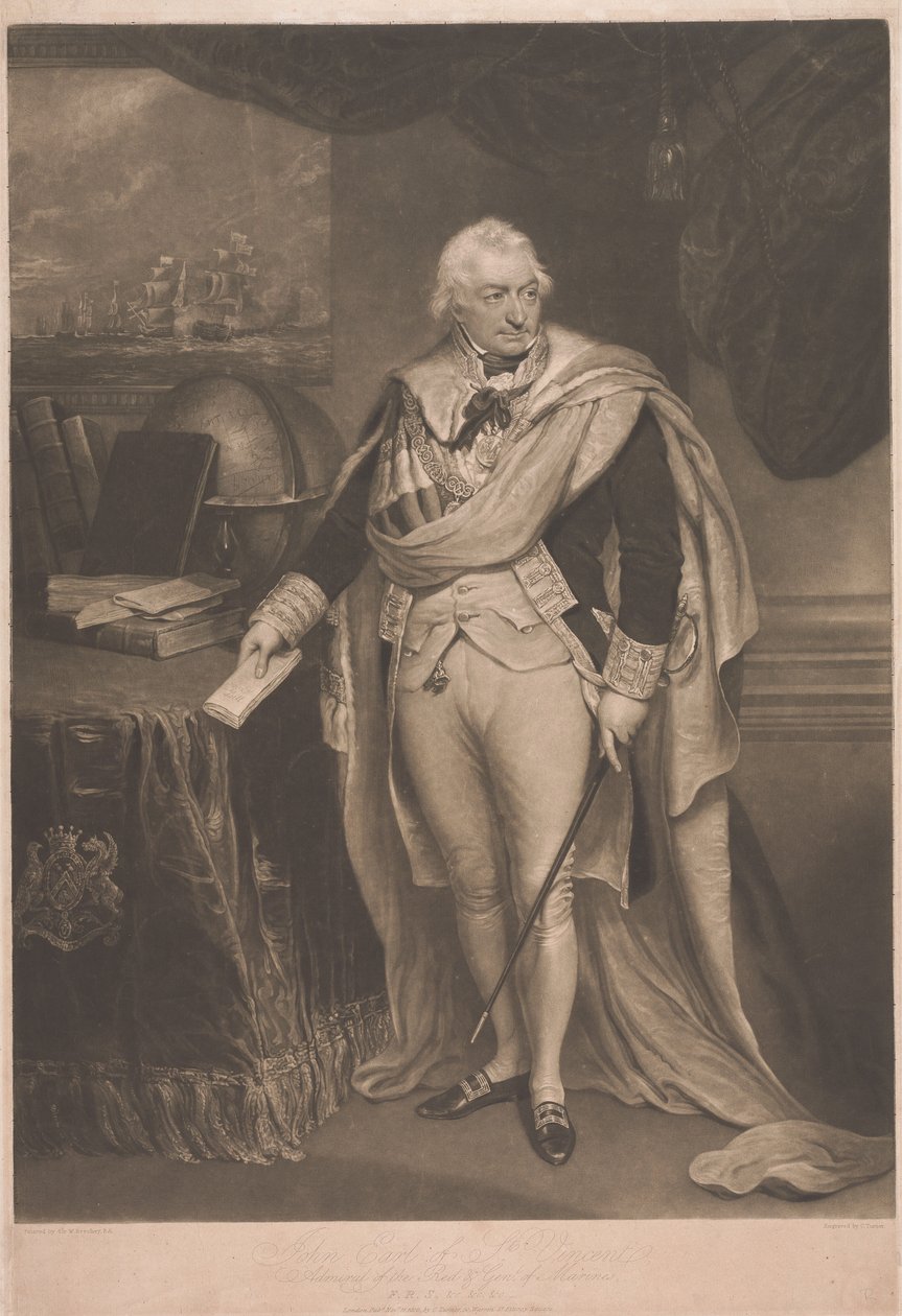 John, conte di St. Vincent, ammiraglio della Flotta Rossa da Charles Turner