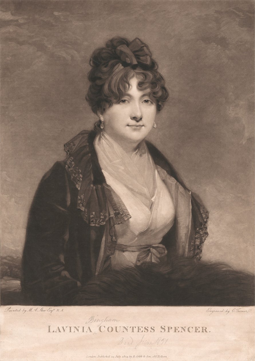 Lavinia Bingham, contessa Spencer da Charles Turner