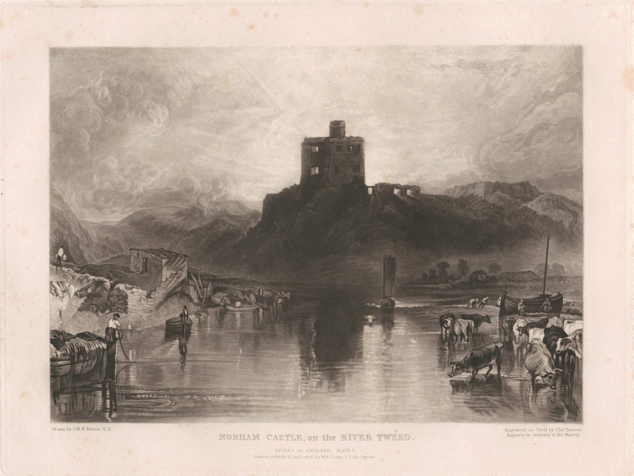 Il castello di Norham, sul fiume Tweed da Charles Turner