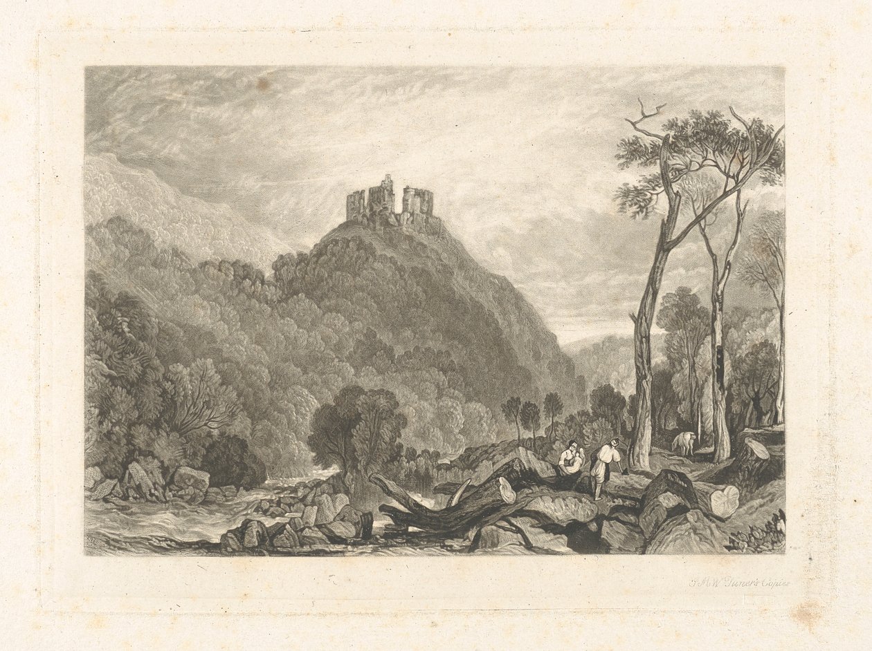 Castello di Okehampton, sul Fiume Okement da Charles Turner