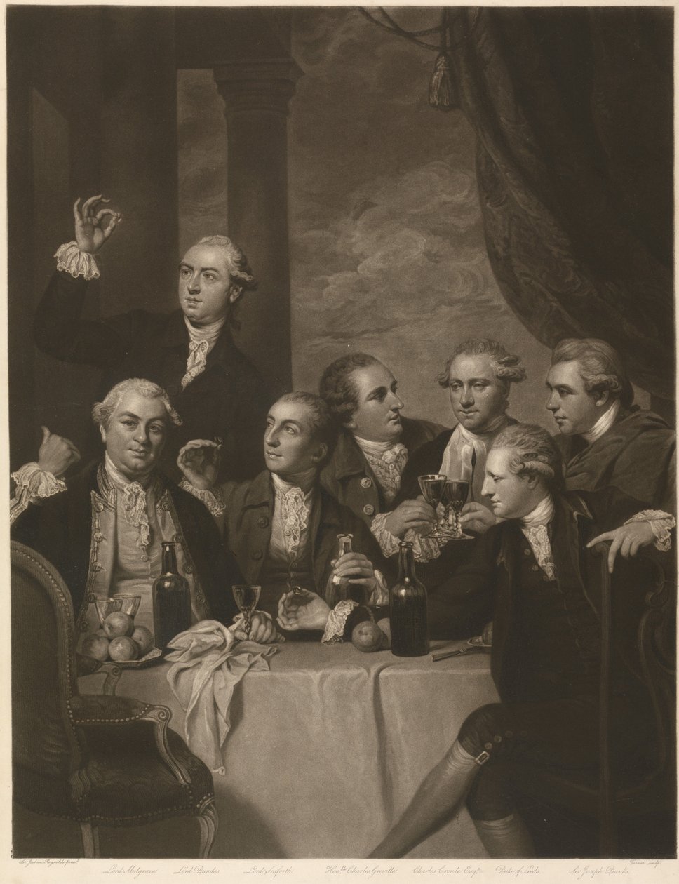 Ritratto dei membri della Società dei Dilettanti da Charles Turner