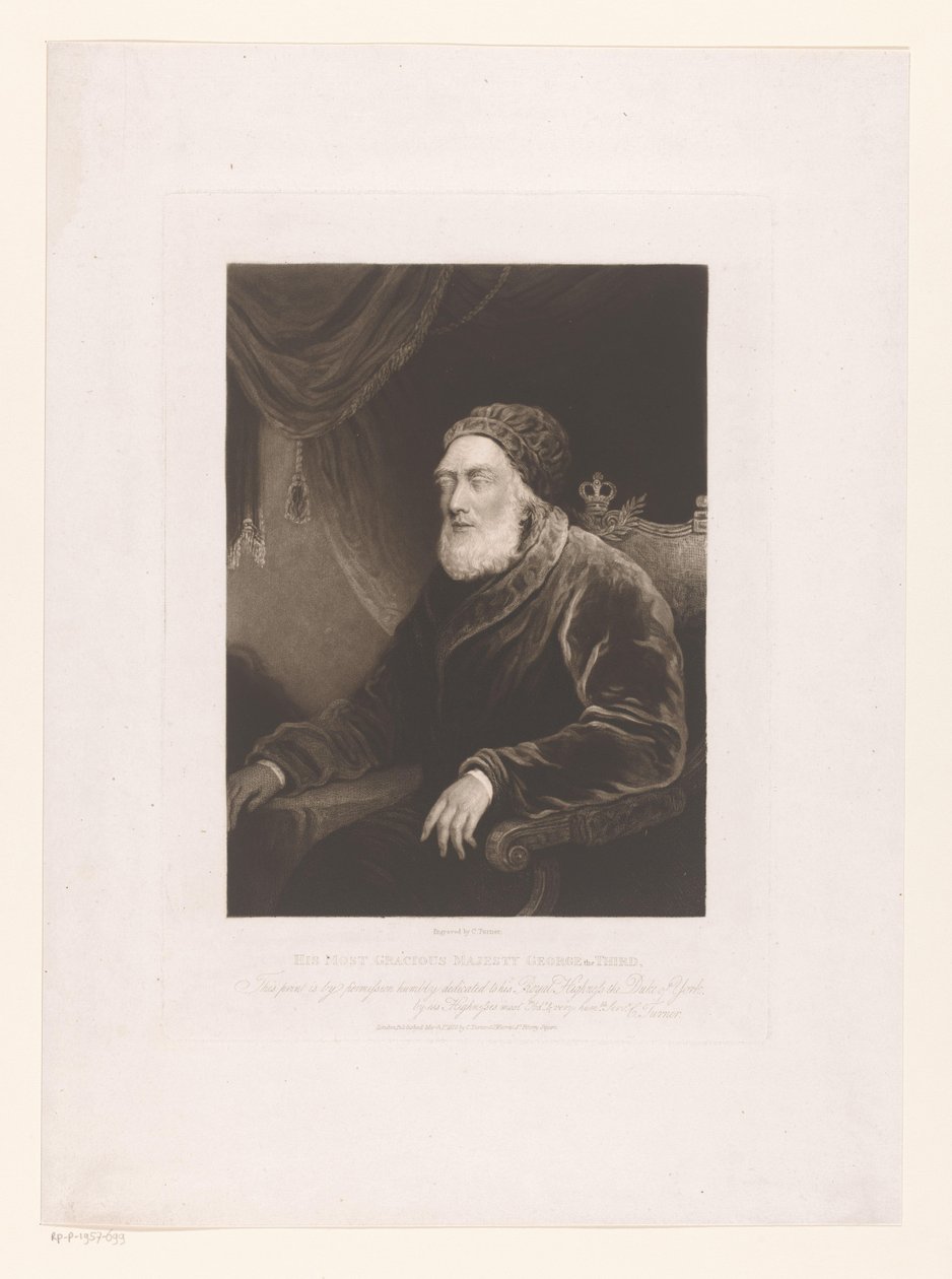 Ritratto di Giorgio III del Regno Unito da Charles Turner