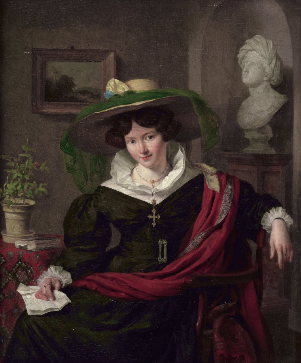 Ritratto di Carolina Frederica Kerst, moglie di Louis Royer da Charles van Beveren