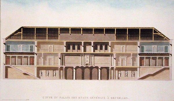 Sezione Trasversale del Palais des Etats Generaux, Bruxelles, da 
