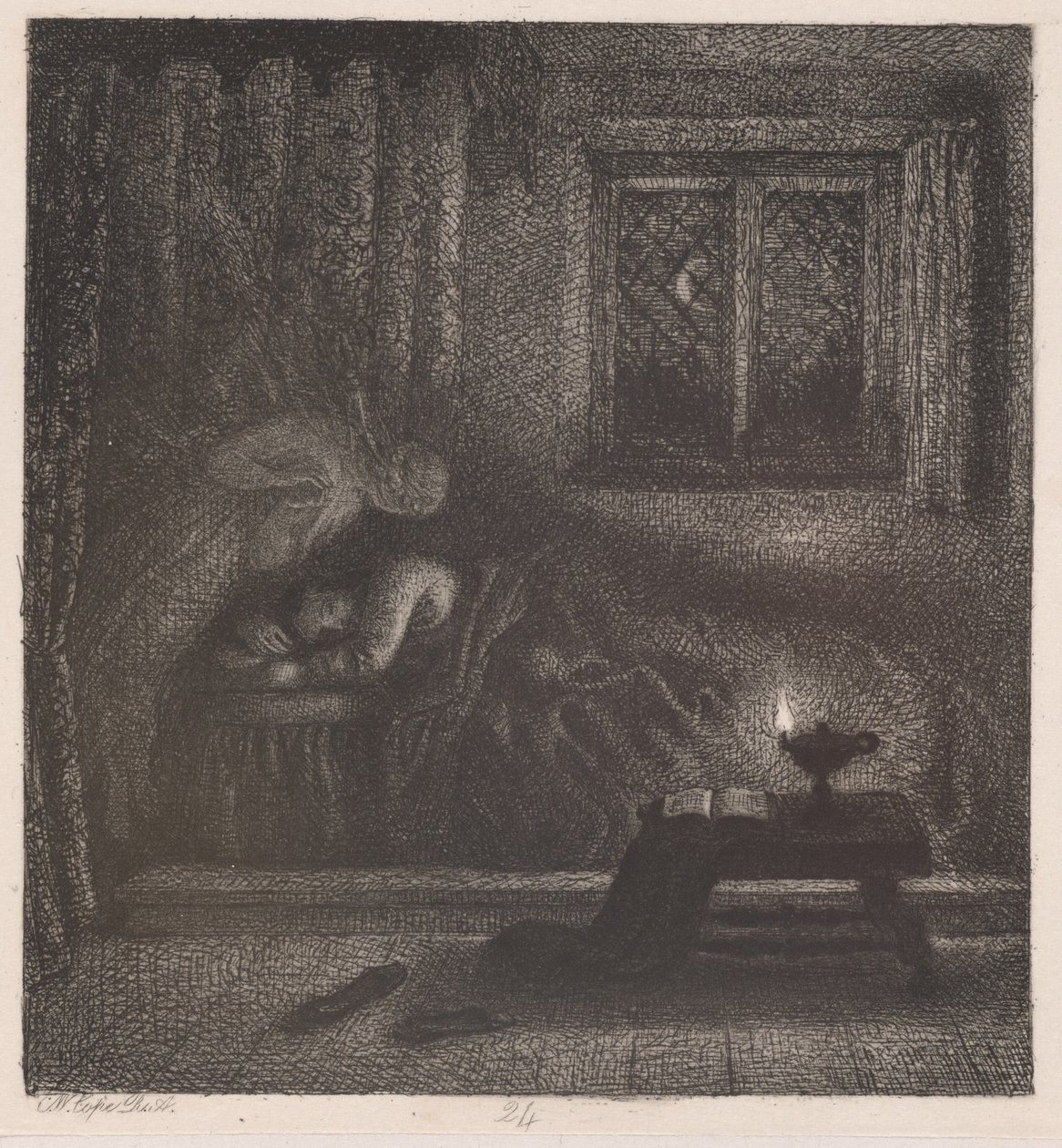 Il sogno di Milton della sua defunta moglie da Charles West Cope