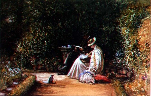 Il signor e la signora Auchmutz e il loro figlio da Charles West Cope