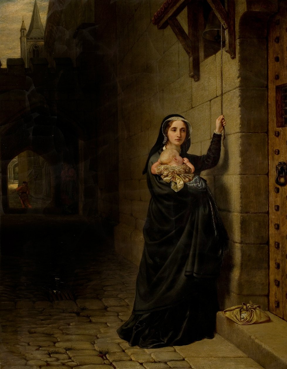 Il martirio di Laurence Saunders a Coventry, pannello sinistro del trittico da Charles West Cope