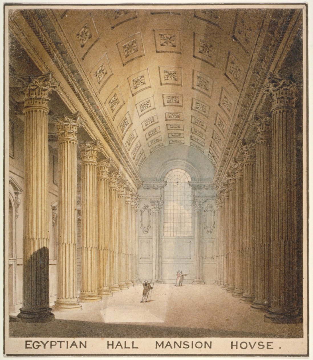 Vista interna della Sala Egiziana, Mansion House, Città di Londra da Charles Wild