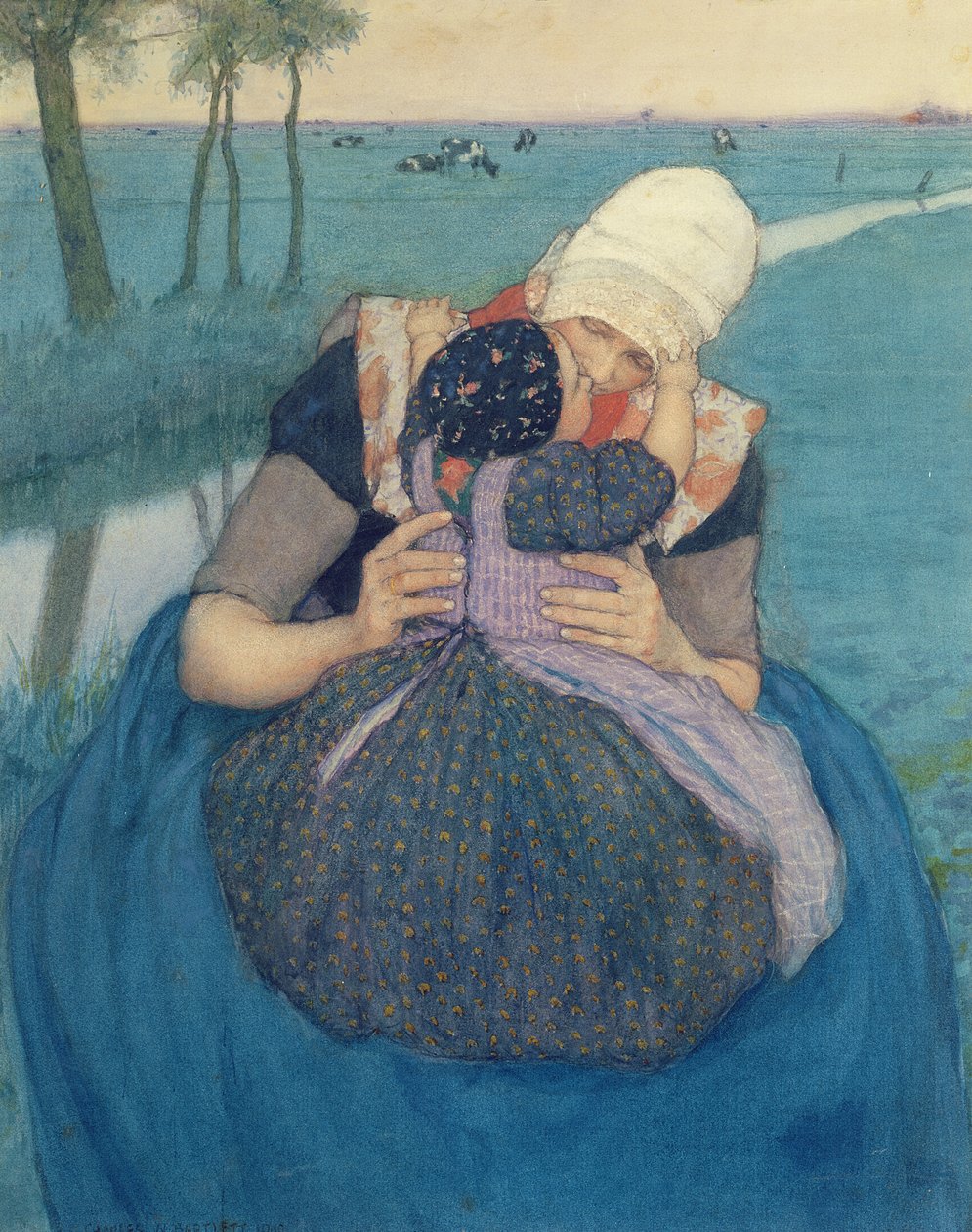 Madre e figlio, 1900 da Charles William Bartlett