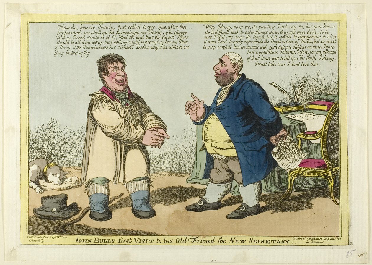 La prima visita di John Bull al suo vecchio amico, il nuovo segretario da Charles Williams
