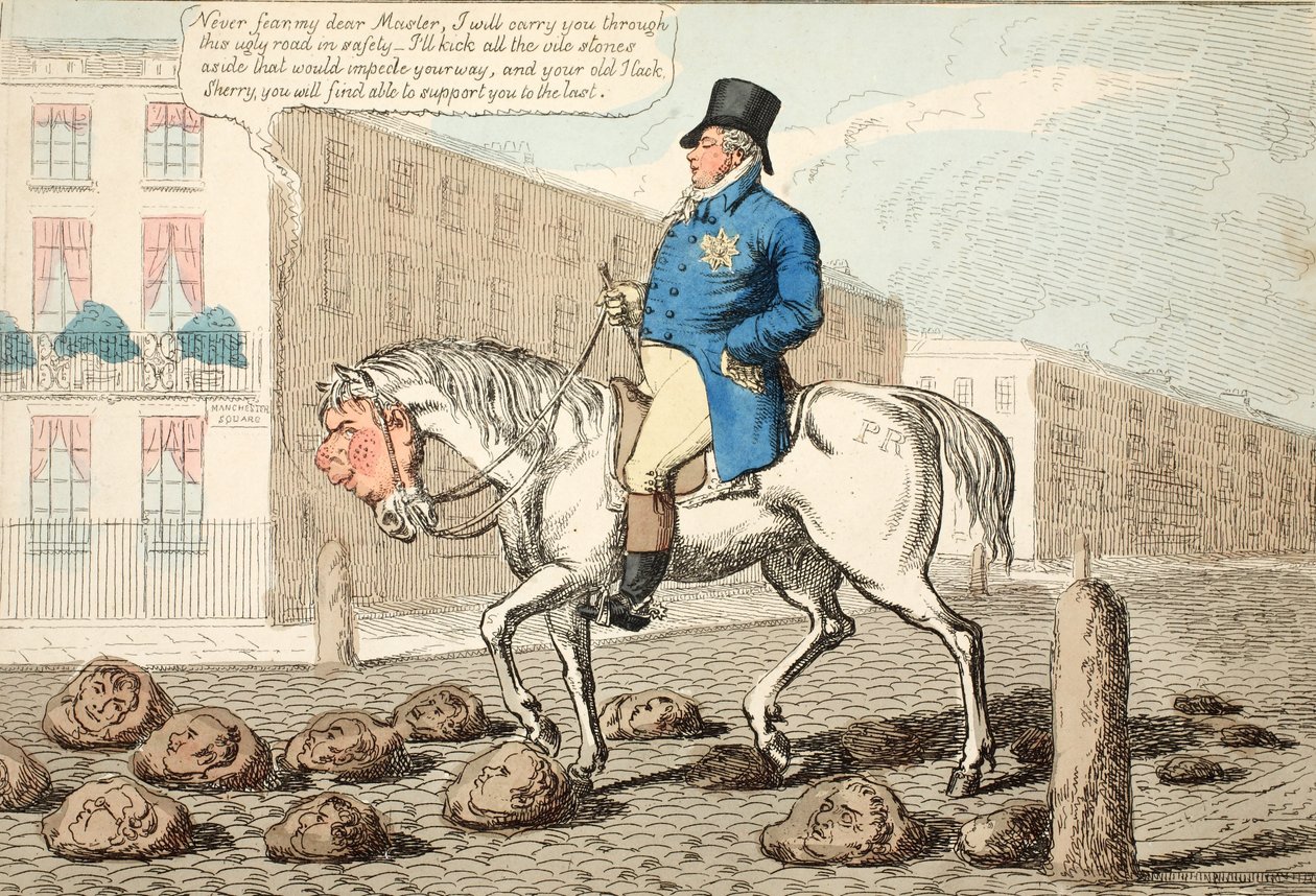 Il cavallo del reggente, pub. 1812 da Charles Williams
