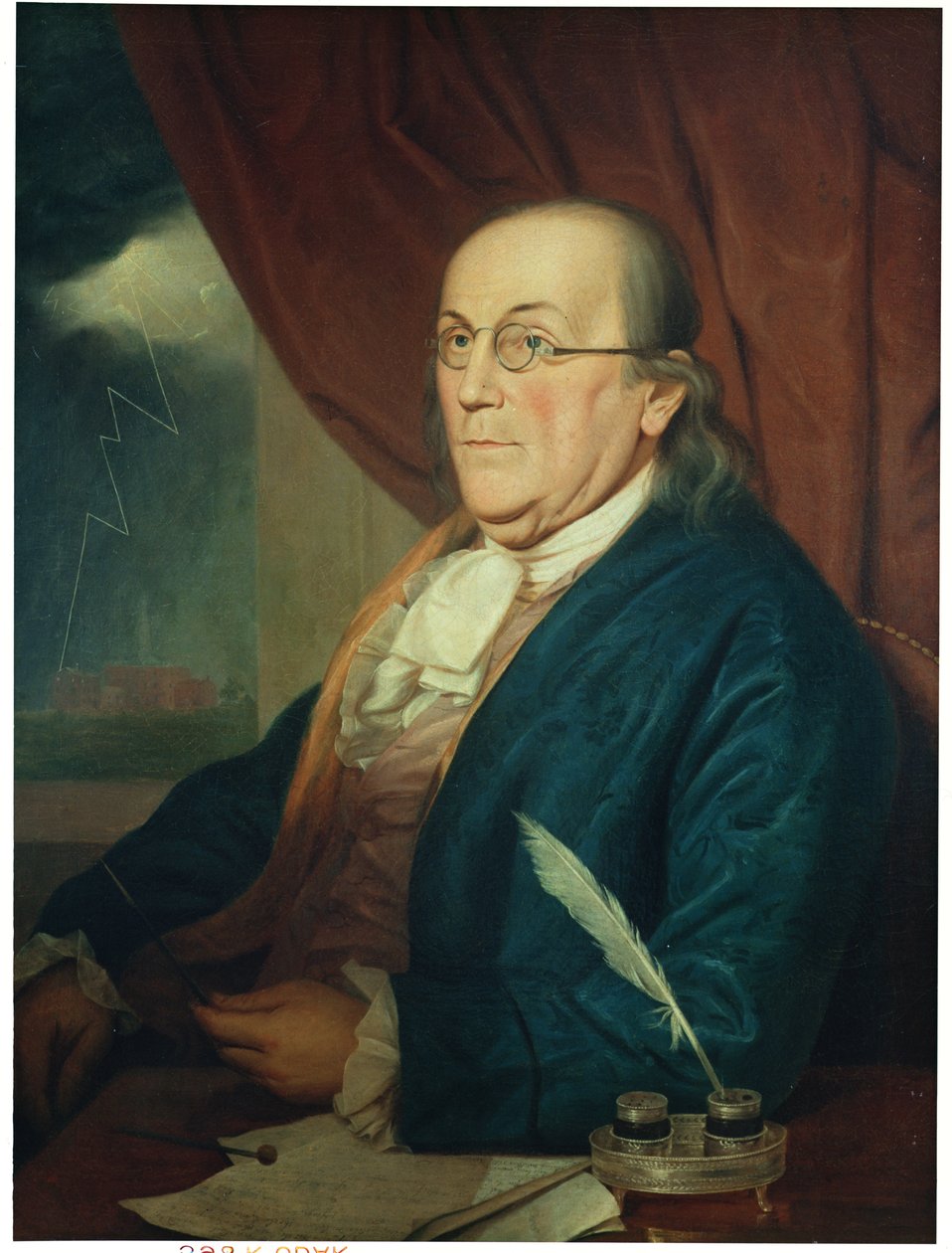 Ritratto di Benjamin Franklin (1706-90) 1789 da Charles Willson Peale