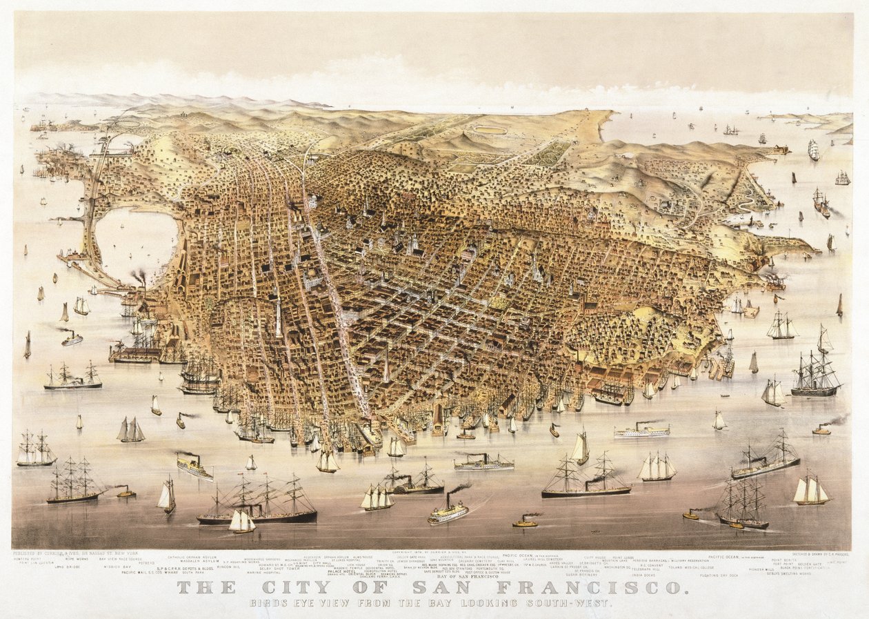 La città di San Francisco, vista a volo d