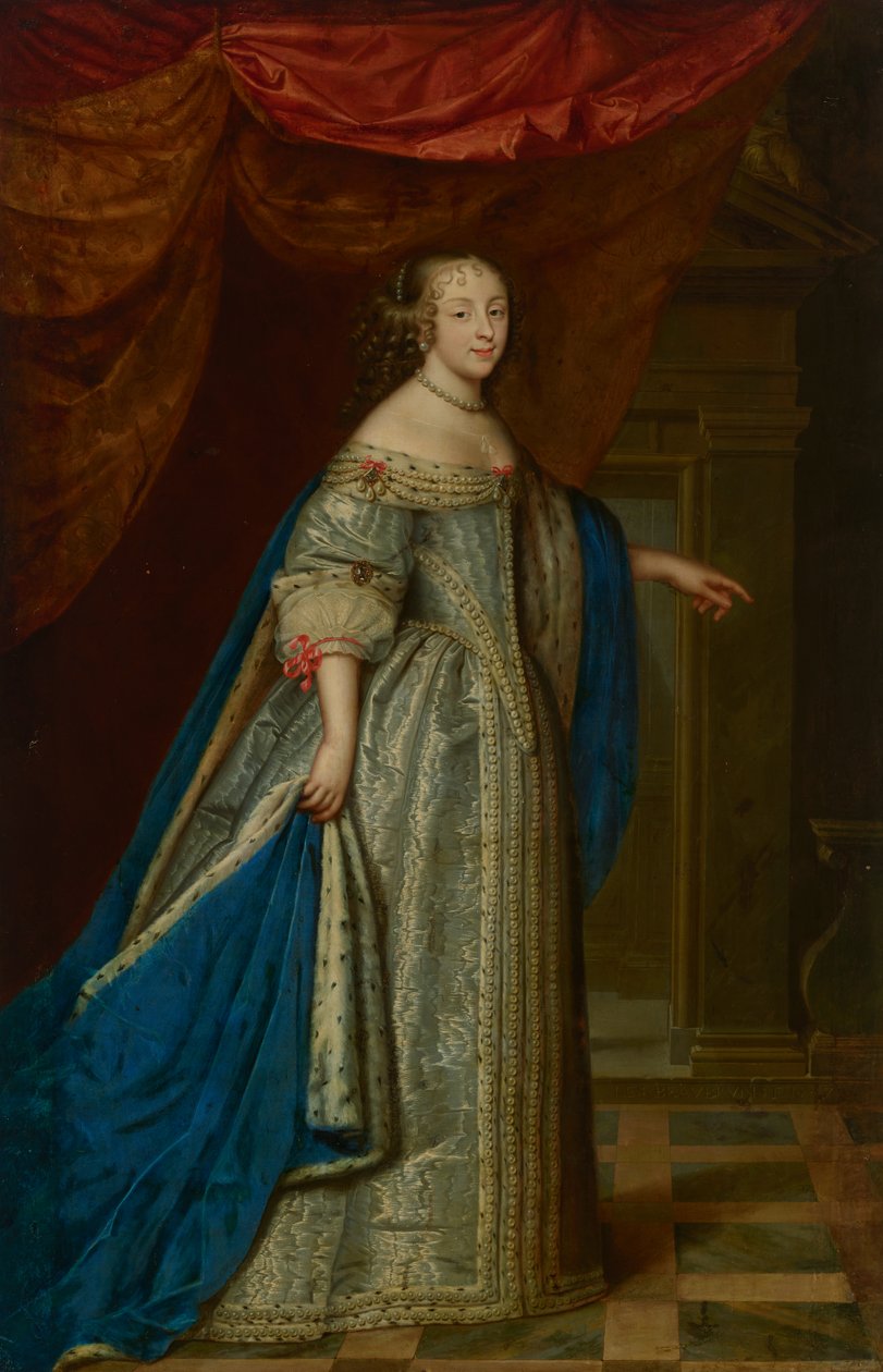 Ritratto di donna, a figura intera, tradizionalmente identificato come Henrietta Maria, regina d