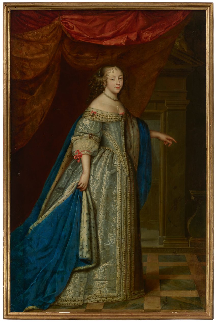 Ritratto di donna, a figura intera, tradizionalmente identificato come Henrietta Maria, regina d