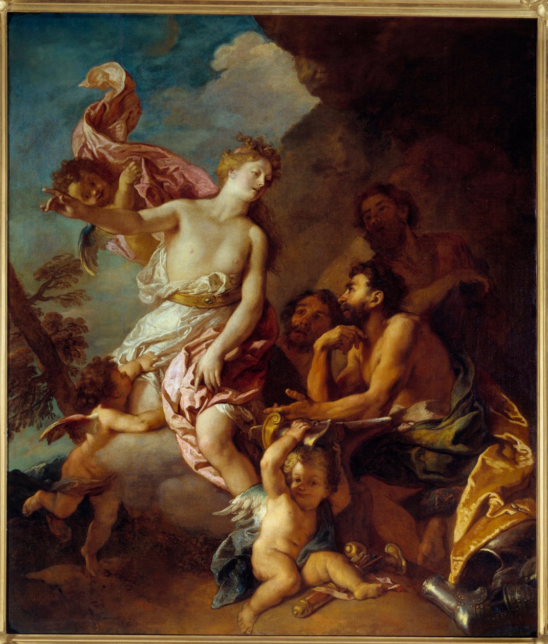 Venere chiede armi a Vulcano per Enea da Charles de la Fosse