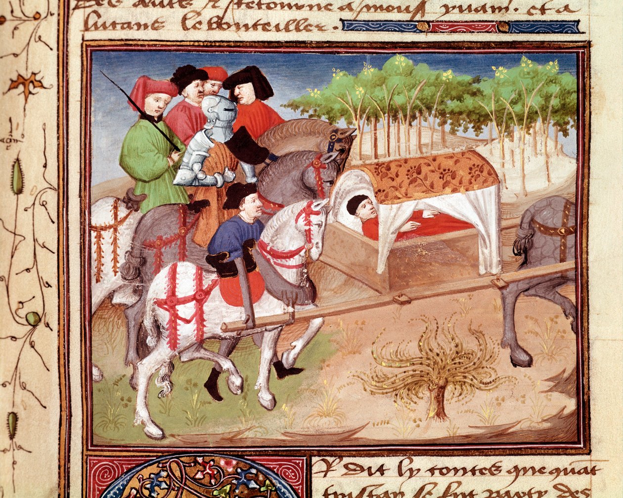 Lucano ferito da Tristano. Miniatura tratta da 