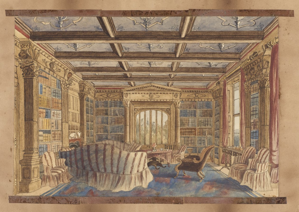 La biblioteca a Dingestow da Charlotte Bosanquet