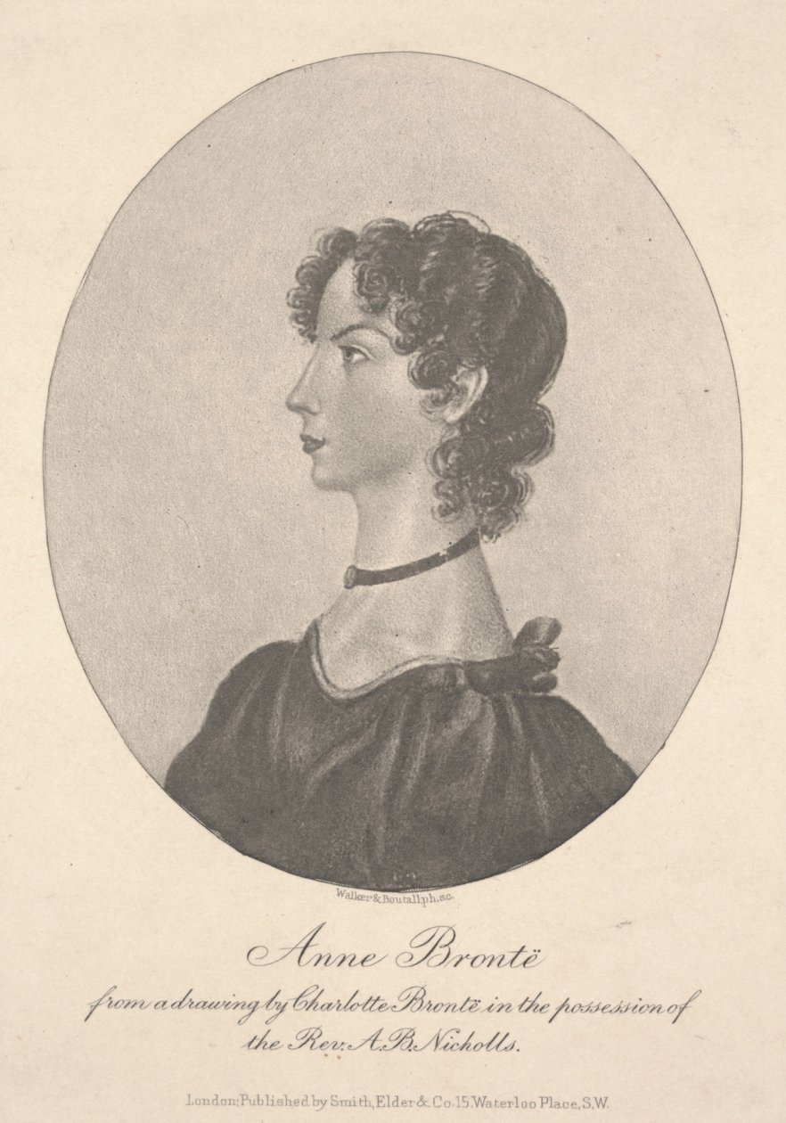 Anne Brontë, incisa da Walker & Boutall, c.1836-49 da Charlotte Bronte