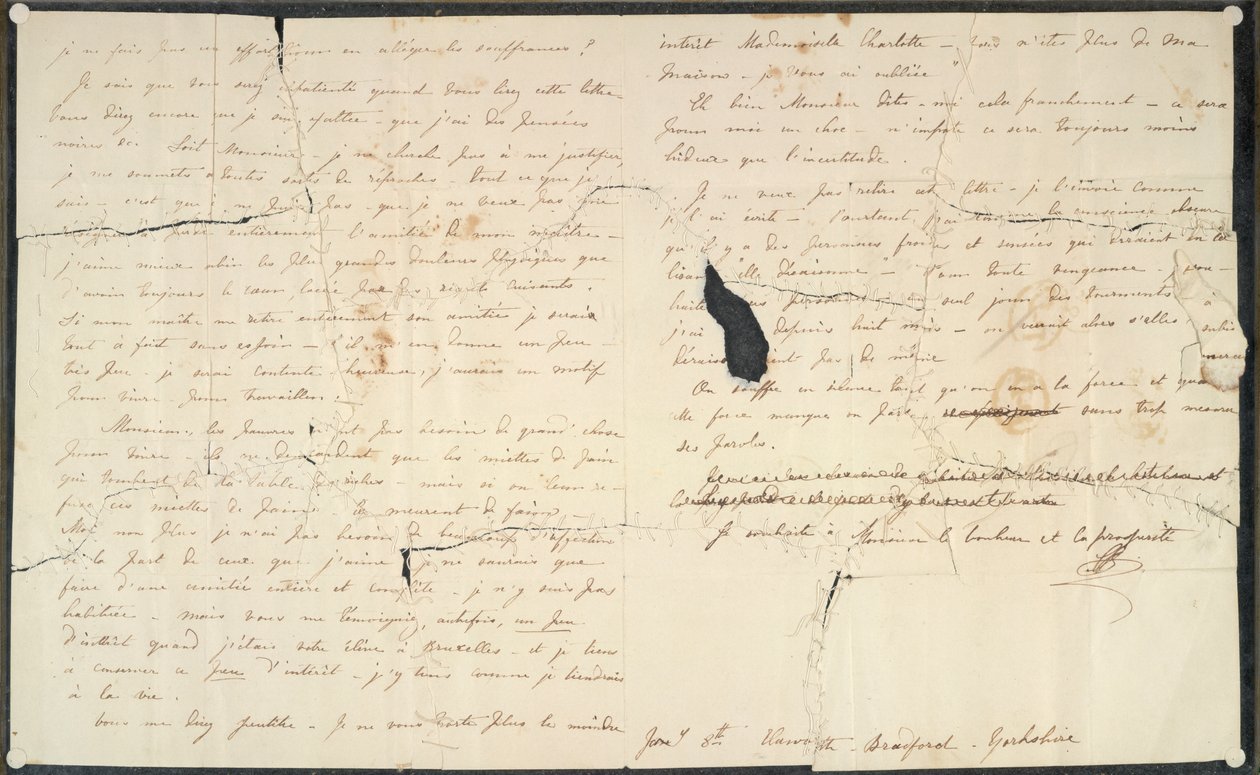 Lettere di Charlotte Bronte al Prof. Constantin Heger da Charlotte Bronte