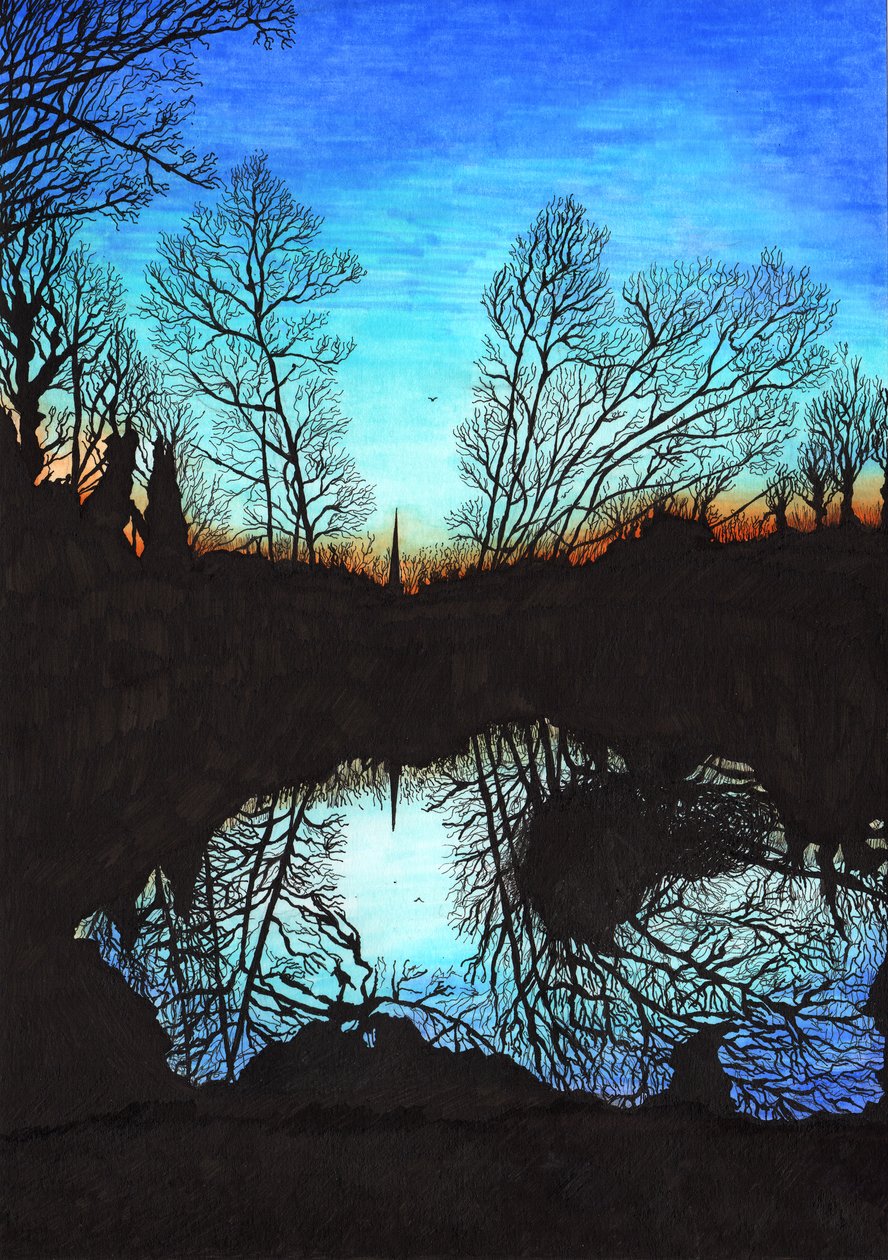Tramonto nei campi di Santa Maria da Charlotte Orr
